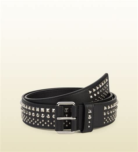 gucci studded leather belt|genuine leather Gucci belt men.